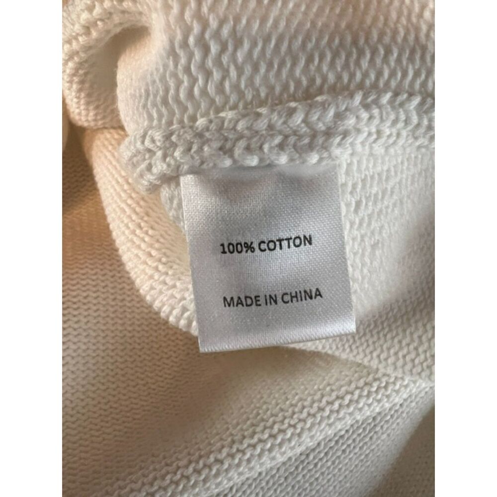 Tuckernuck Ivory Cotton Rollneck Americana Sweater Small Preppy Coastal - Picture 3 of 5